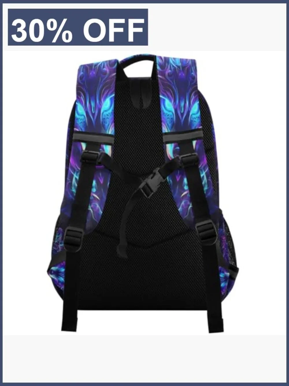 Wolf Backpack for Kids School Bag Boys Girls Travel Rucksack Bookbag Polyester